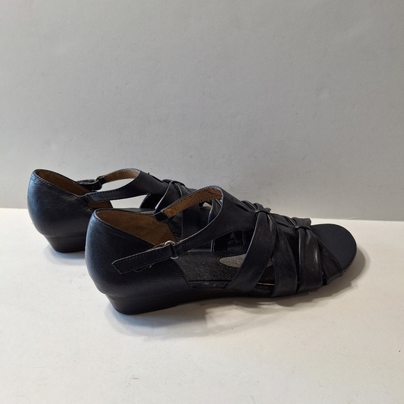 Naturalizer Black Joslin Leather Strappy Casual Comfort Sandals Size 10N - Picture 5 of 12